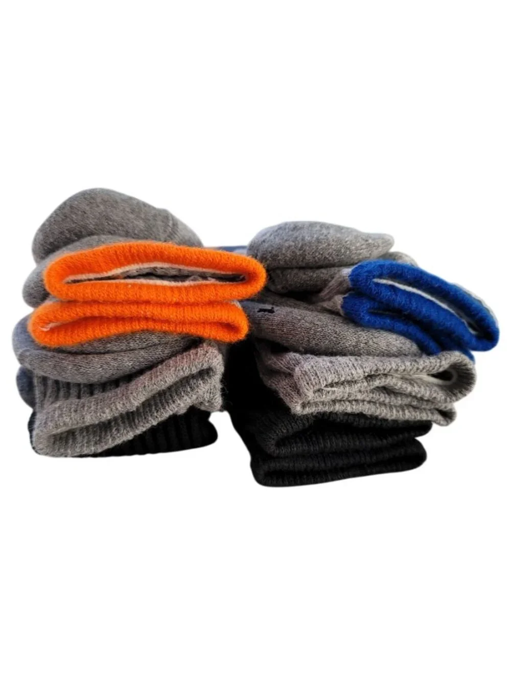 Starter Crew Boys Socks Gray 10-2.5 M 6 Pair Ribbed Dri-Star Support Cushion NEW